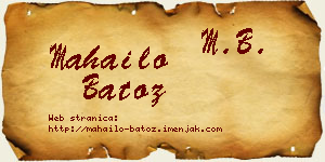 Mahailo Batoz vizit kartica